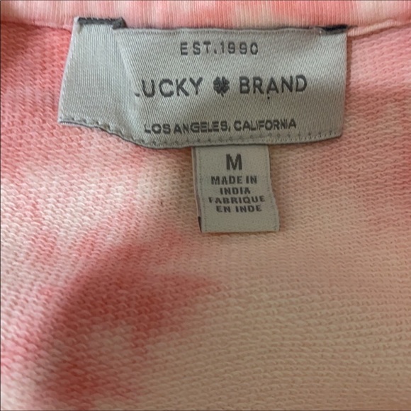 Lucky Brand Tie Dyed Pink Sweatshirt - Picture 9 of 10